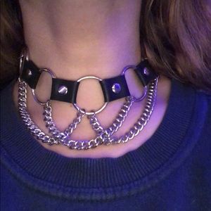 Choker/ black leather